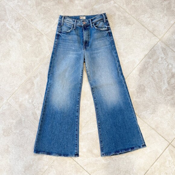 Mother The Hustler Roller Ankle Wide Leg Jeans - Picture 1 of 13